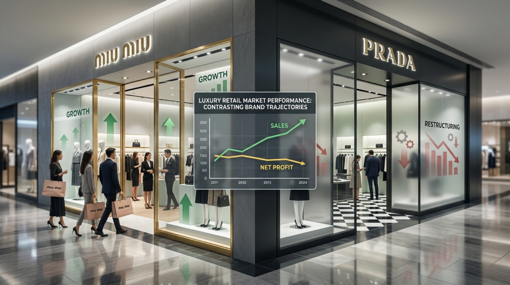 작년 프라다 수익 정체 vs 장원영 협업 미우미우 흥행