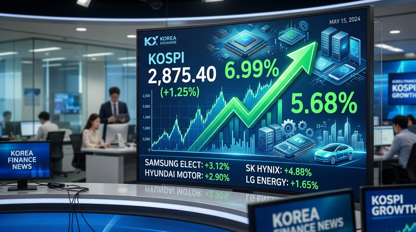 주간 증시 5.68% 급등 반도체 섹터 추가 상승 기대감 7일간 랠리