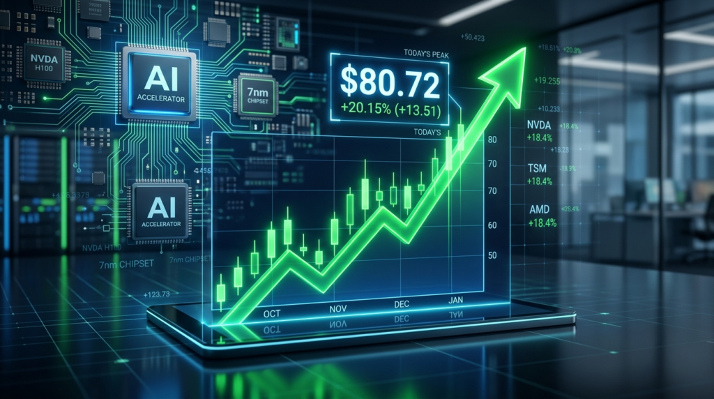 인공지능 반도체 수요 급증 으로 프로세서 업체 주가 20% 상승 세