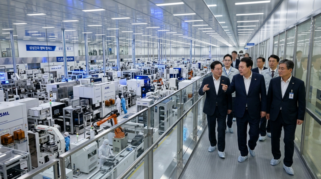 추미애, 평택 반도체 공장 방문 "산업단지 적극 지원 약속" - 삼성 시설 현장 점검