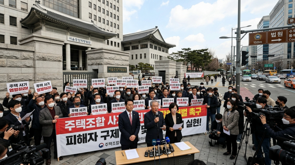 지역주택조합 사기 관련 재개발 조합 임원 강력 처벌 요구 - 비상대책위원회 입장 발표