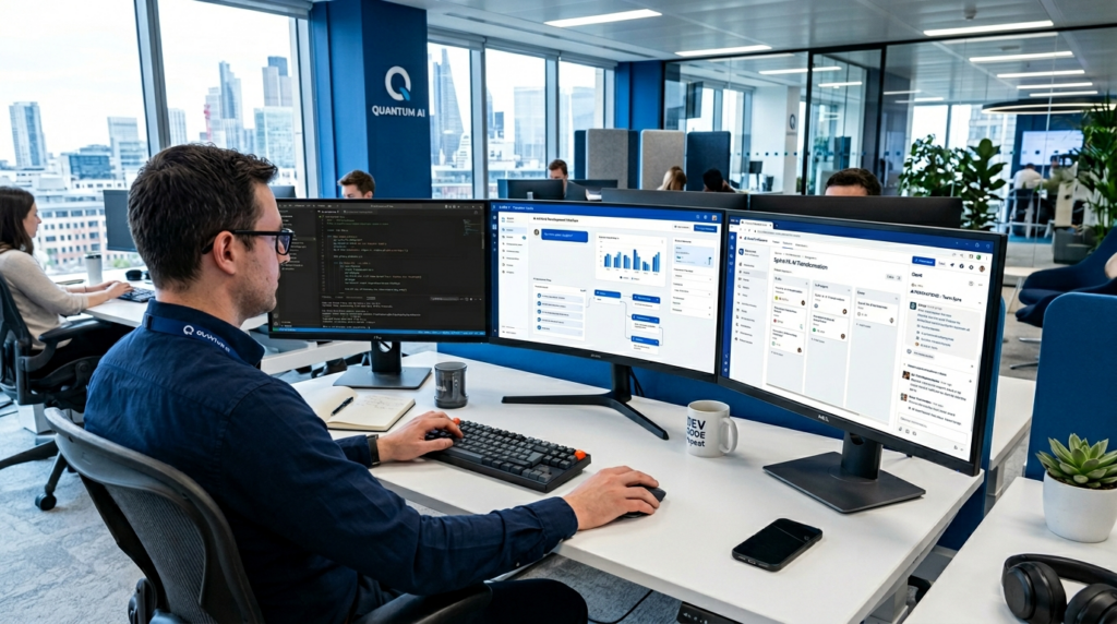 프로그래머 업무공간에 화면 3개 배치하고 ··· 사내 커피 전문가까지 인공지능 교육 진행