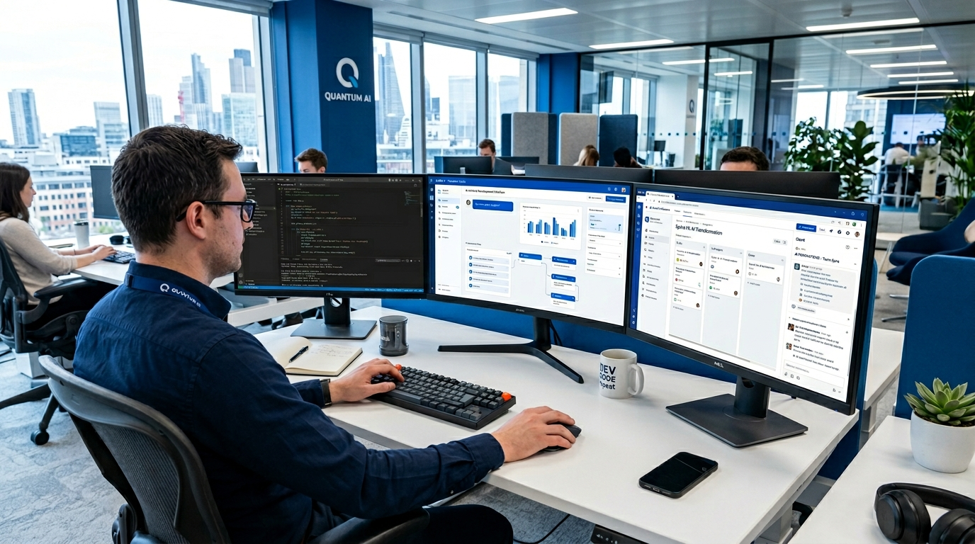 프로그래머 업무공간에 화면 3개 배치하고 ··· 사내 커피 전문가까지 인공지능 교육 진행