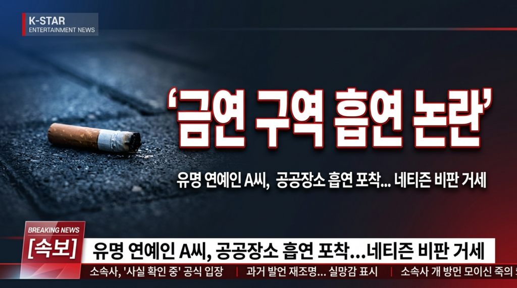 일본 흡연 금지 장소에서 BTS RM 담배꽁초 던진 장면 포착 불법 투기 논란