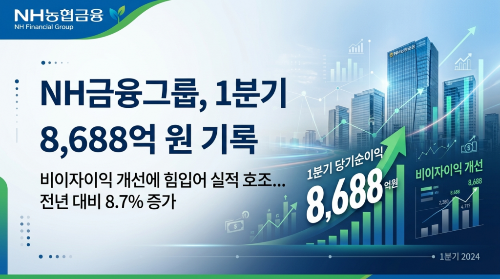 1분기 실적 호조 농협금융그룹 8,688억원 달성 비이자 수익 개선이 주효