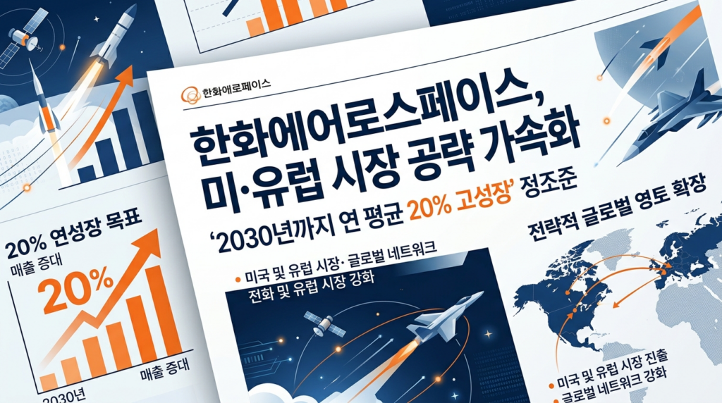 항공우주 기업의 글로벌 진출 가속화 2030년까지 매년 20% 성장 목표 미국과 유럽 시장 공략에 박차