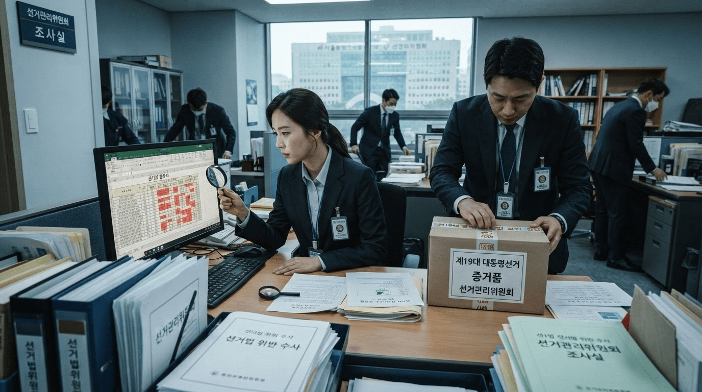 수사기관·중앙선거관리위원회 추가 압수수색 착수 '선거 통계 자료 조작' 수사 외연 확대